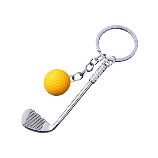 

Keychain Pendant Simulated Golf Pendant Gym Keyring Sports Style Golf Club жёлтый