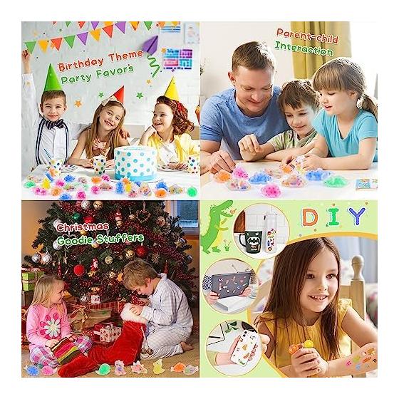 Squishy Animal Stress Relief Goods 48 Pieces Squishy Set Party Bag Filler Soothing Goods Children's Prizes Squeezable Toy Squishy Animals Cute Time
