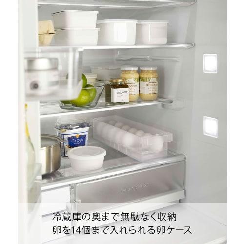Yamazaki Tower Refrigerator Storage Box, White, Egg Cartons, Approx. 37.5cm W x 11cm D x 8.2cm H, 5764