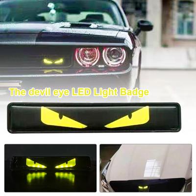 1Pcs Car LED Demon Eye for The Car Front Grille Tailboard Badge Illuminated Decal Emblem Auto Headlight DIY Decoration