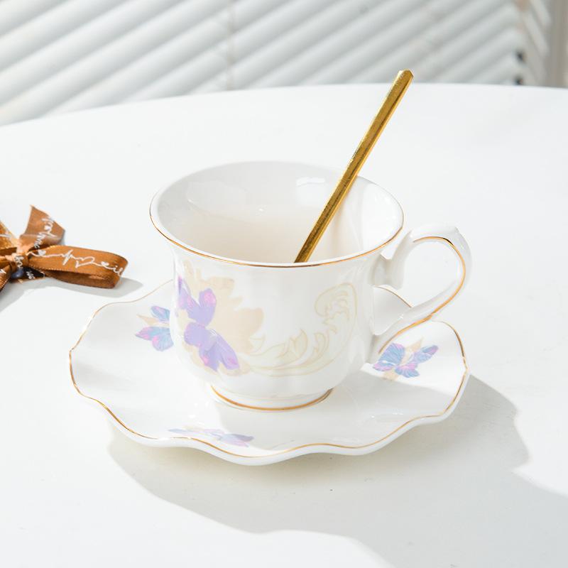 Bone Porcelain Coffee Cup and Plate Set