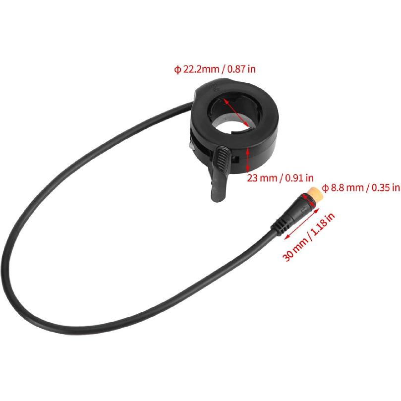 Finger Throttle, 130X Finger Throttle Accelerator, Thumb Throttle Speed Control Accessories with Waterproof Connector for Electric Scooters E