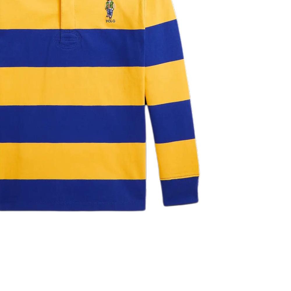 Polo Ralph Lauren Poloskjorte FW24 Stripet Dyremønster Langermet Barn topper Gul Blå CWPOKNIY8021221-999
