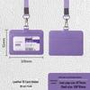 Color Printed Leather ID Card Holder with Lanyard