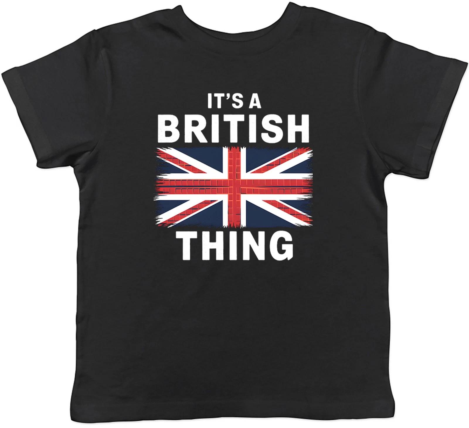 Это британское дело Великобритания UK Юнион Джек Детская футболка Мальчики Девочки Подарок 120