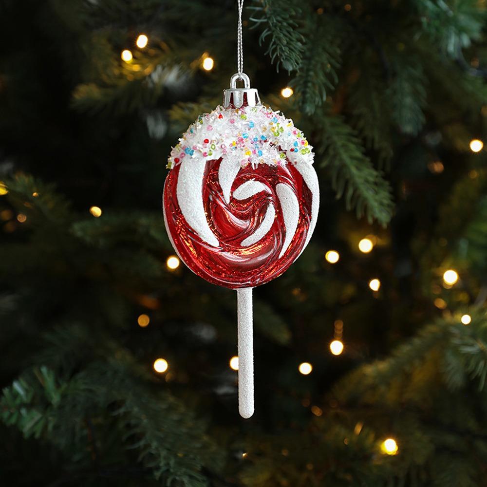 Santa Claus Christmas Elf Pendant Shiny Red Merry Christmas Decor  Holiday Party Decor