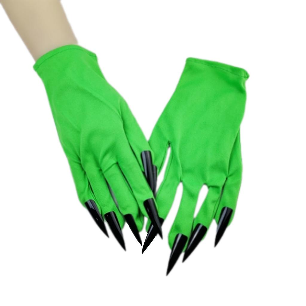 Realistic Long Nail Claw Gloves Perfect for Halloween and Costume Parties Comfortable Short Gloves for Adults and Teens
