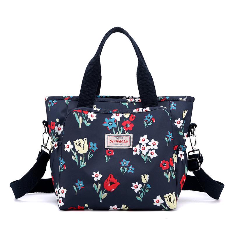 2026 Leichte Damen-Crossbody-Tasche aus bedrucktem Nylon mit mehrschichtigen Reißverschlusstaschen