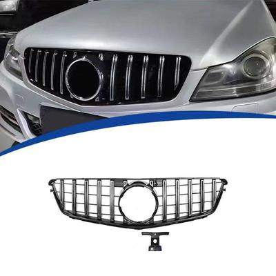 Fits Mercedes-Benz C-Class W204 Grille 2009-2014, GT Style ABS Material Original Car Replacement