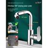 HANDUNYOU Black Deck-Mounted Basin Faucet