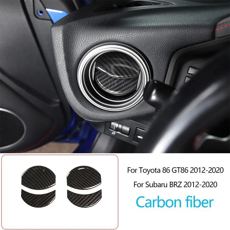 För Toyota 86/Subaru BRZ 2012-2020 ABS Kolfiber Interiörsats Instrumentbräda Mittkonsol Växelspakspanel Skydd Dekaler