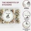 320 Pcs Quail Farm Fresh Eggs Stickers, 2 Inch Round Unwashed Eggs Carton Labels Sticker PET Adhesive Egg Packaging Stickers for Box Container Carton