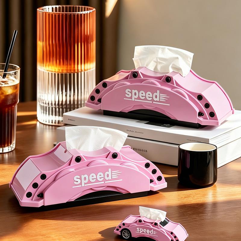 Creative Brake Caliper Tissue Box Racing Speed Abs Napkin Holder Unique Car Themed Decor for Table Kitchen and Man Cave Desktop