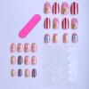 1 Set Summer Ocean Press Lemon Fish Lobster on Nails Flower Seahorse Striped Almond Stick-on Fake