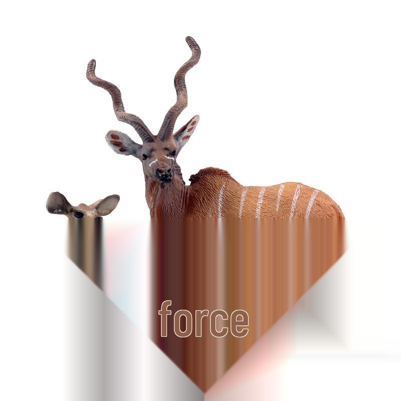 Wild Animal Model Toy Set: Antelope & Sika Deer Static Ornaments for Children