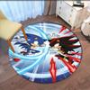 Sonic Printed Round Rug Carpet Chair Rug Area Rug Entryway Doormats,for Office Chair Living Room Bedroom Kitchen Room.