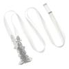 Handmade Rhinestone and Pearl Bridal Waistband with Satin Ribbon