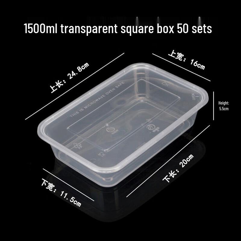 Disposable Transparent Food Containers with Lids