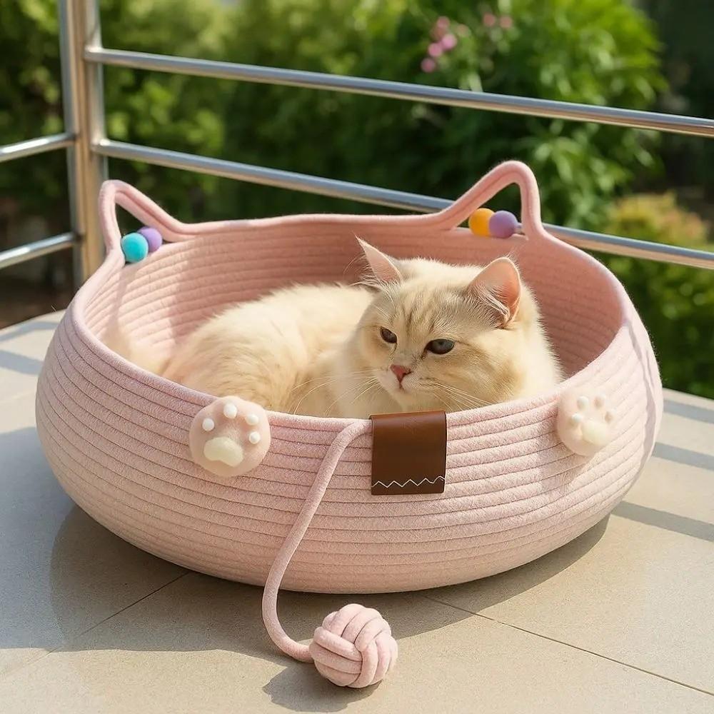 Handmade Pet Bed Breathable Weave Cat Nest New Pet Nest  Pet Supplies