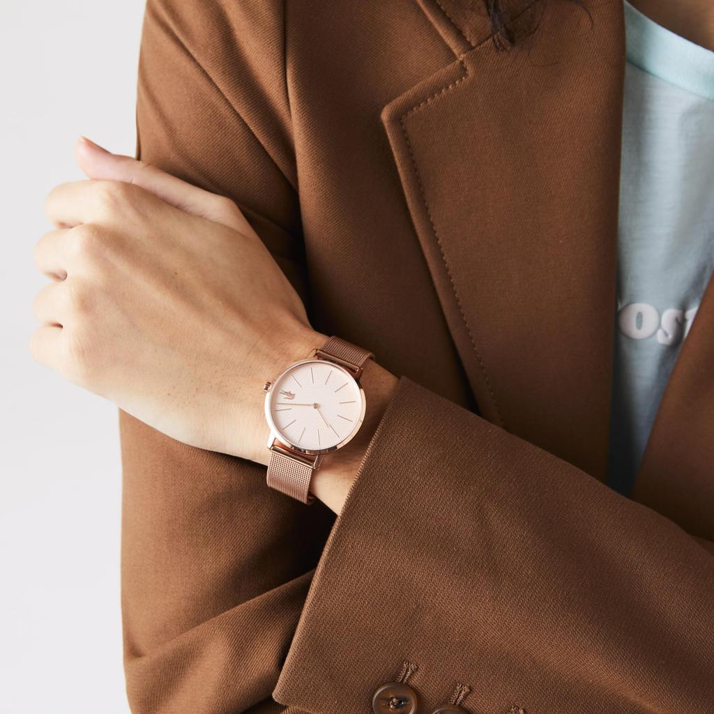 Lacoste Damski analogowy klasyczny zegarek kwarcowy stalowy pasek (Stal nierdzewna 2001080)