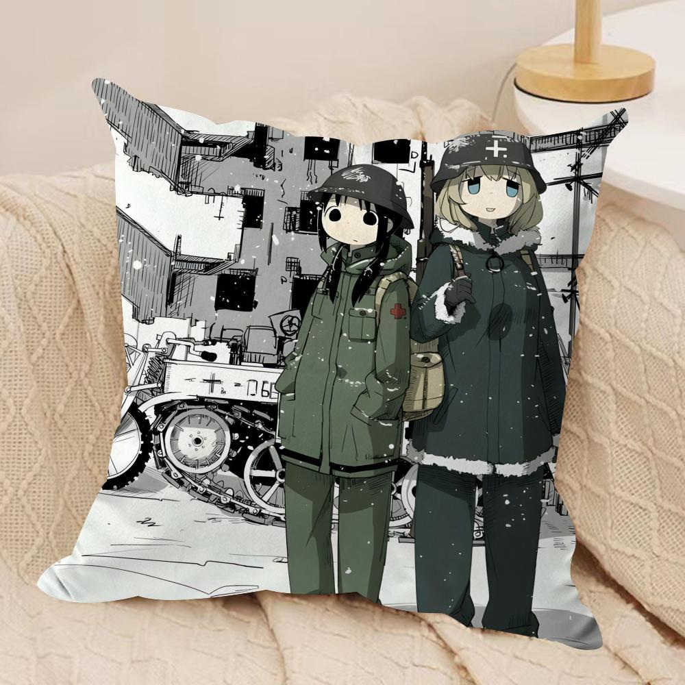 

Аниме G-Girls Last Tour Наволочка Шелковистый Короткий Плюш Подушка для Дивана Скрытая Молния Мягкий Пылезащитный Чехол для Домашнего Декора 30cmx30cm