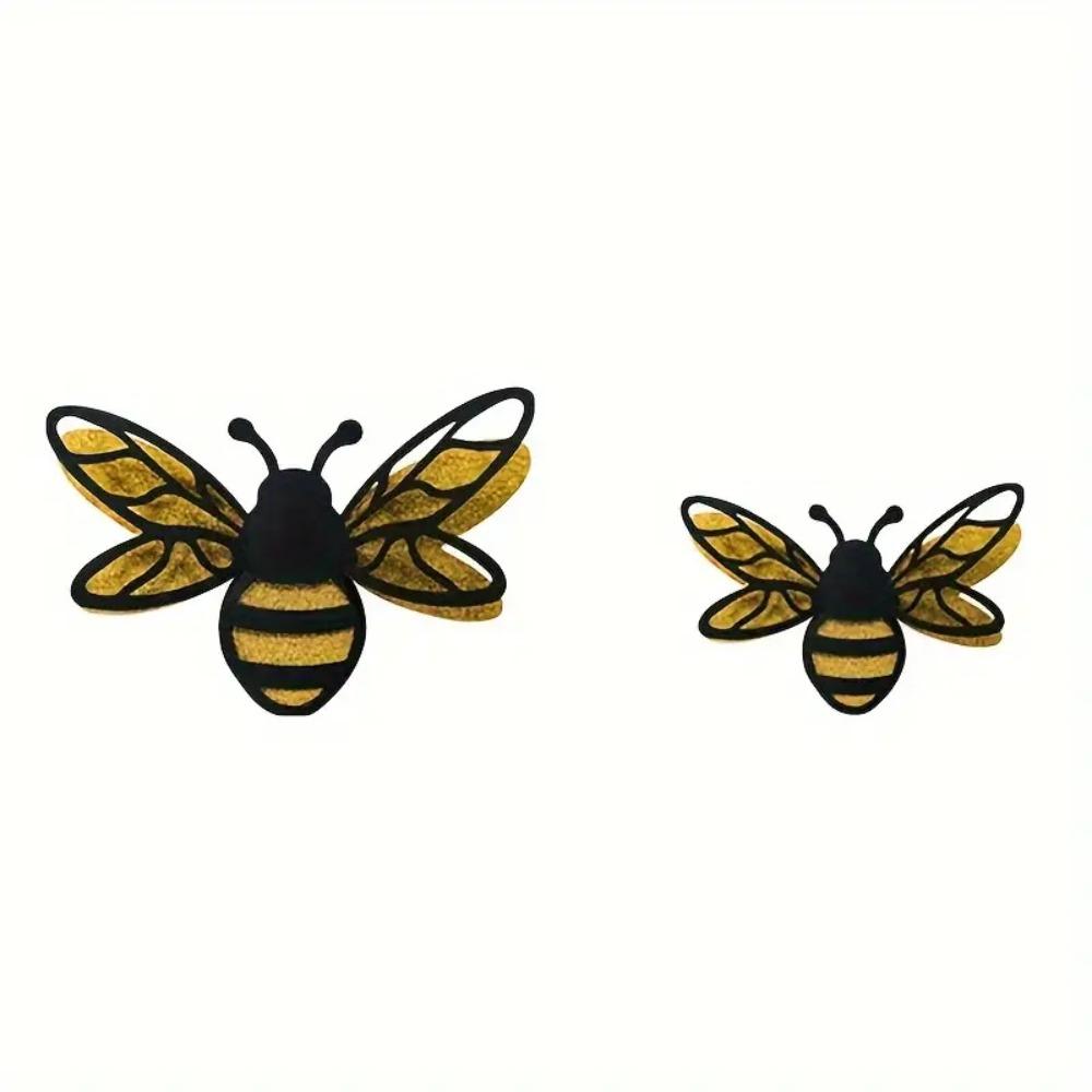 12pcs DIY 3D Bee Wall Stickers Paper Simulation Bee Decoration Small Bee Wall Painting  Wedding