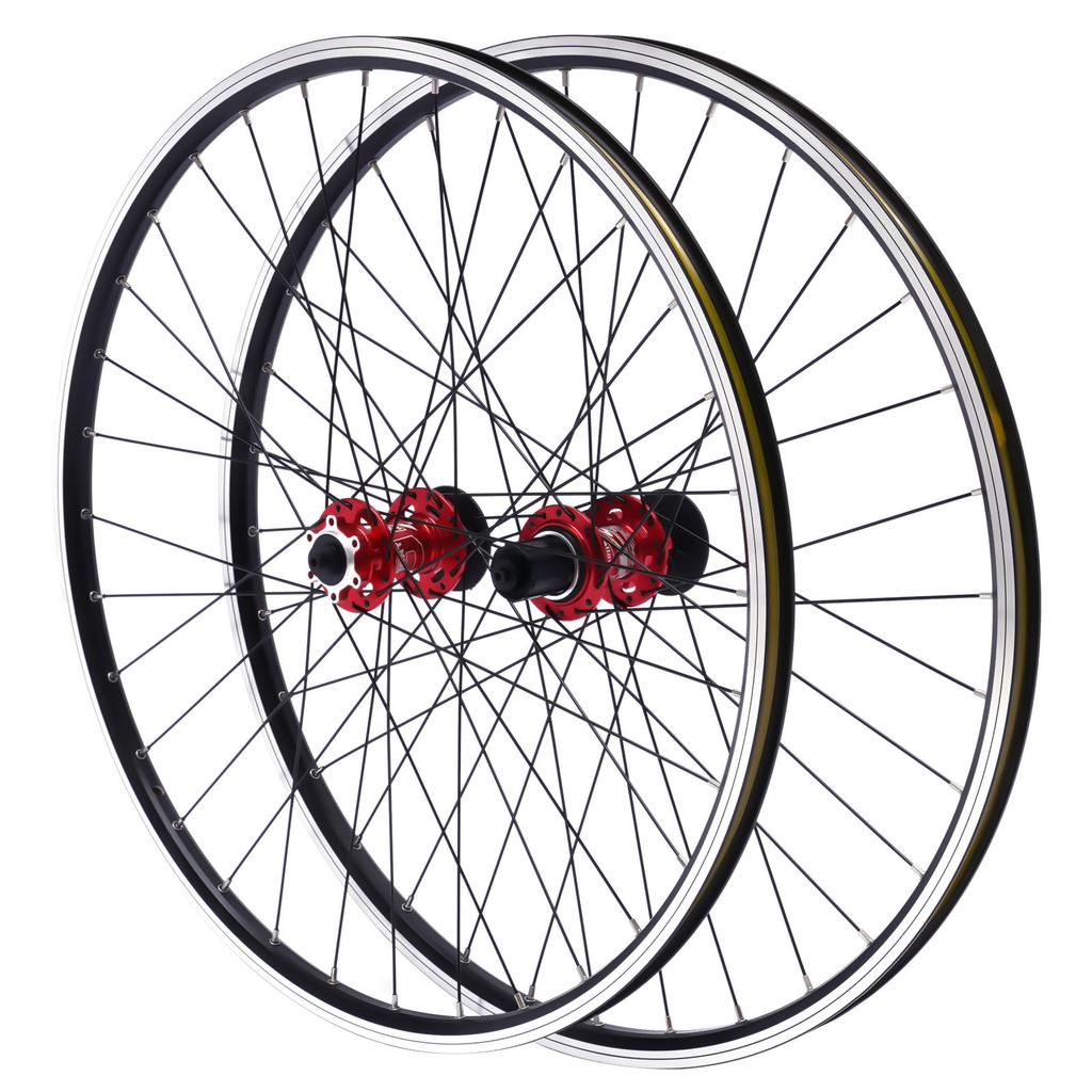 Mountain Bike Wheelset 69.9cm/27.5Inch, Aluminum Alloy Rim Disc Brake MTB Wheelset, Quick Release Front Rear Wheels Black Bike