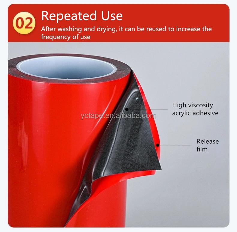 1/2in*4.6m Black Strong Acrylic Adhesive Double Tape for General Industrial Manufacturing Bonding Diverse Material Combinations