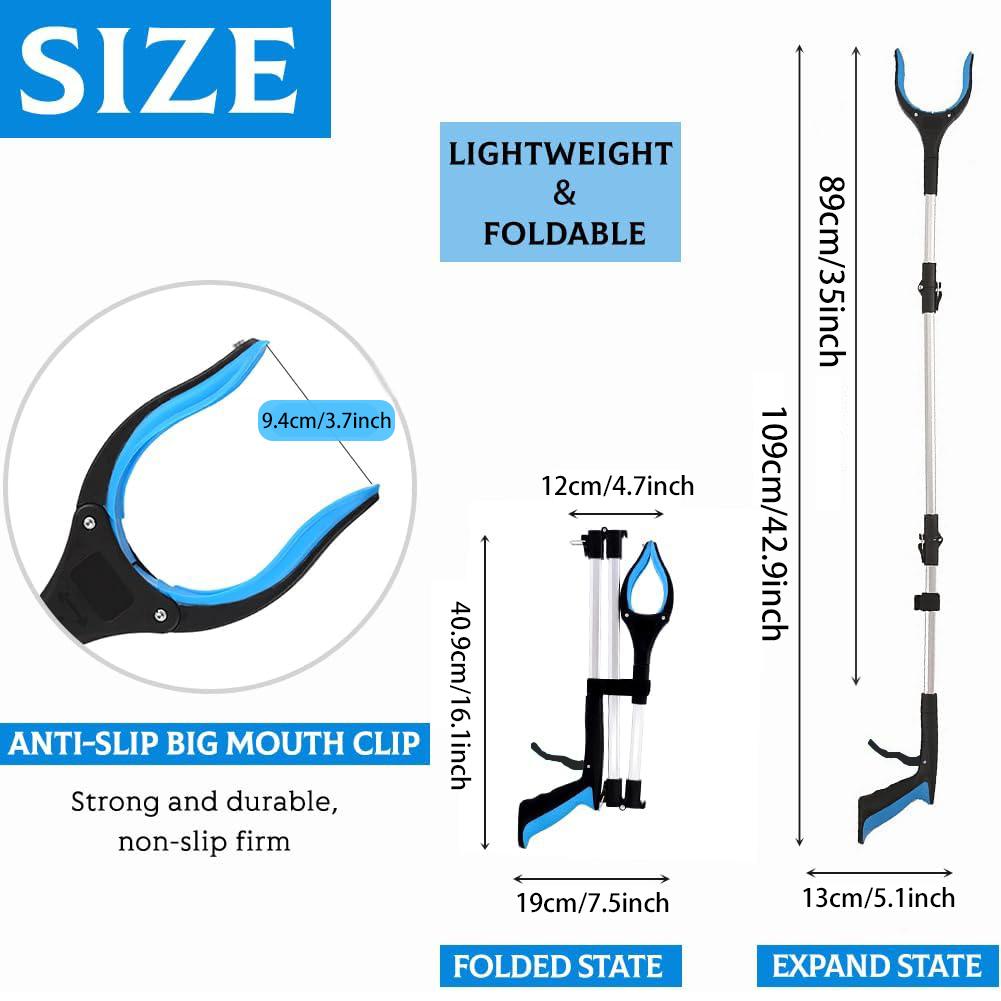 Nástroj Reacher Grabber Tool Extra dlouhé drapáky pro starší osoby Lehký a praktický drapák na odpadky s magnety