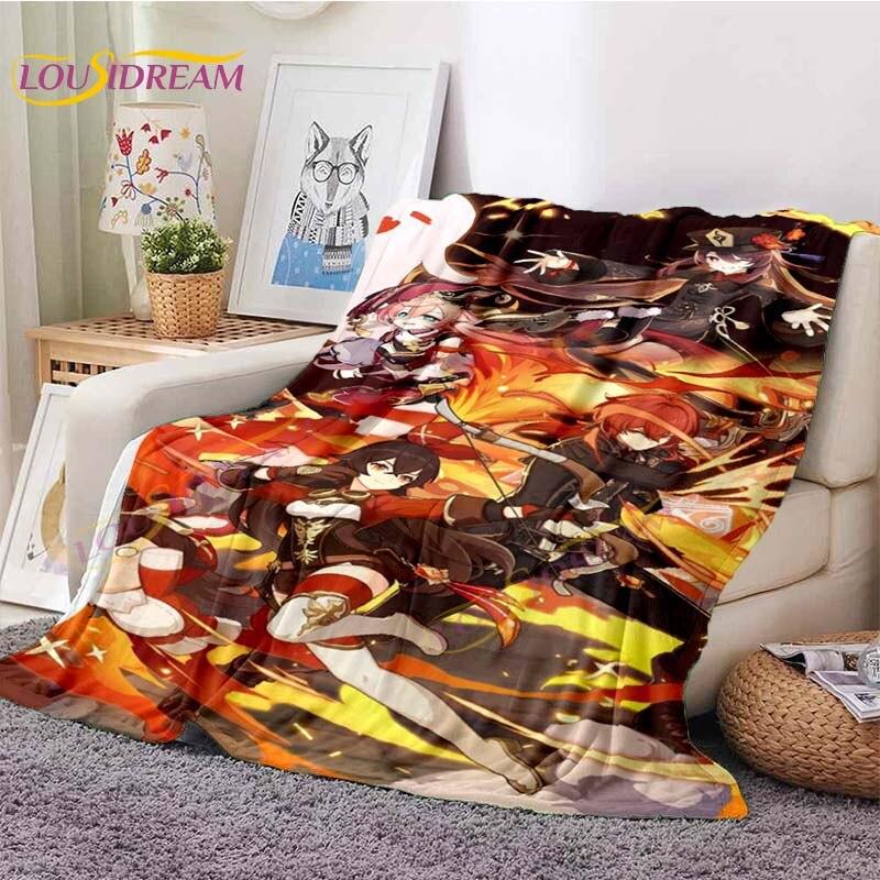 

Одеяло Genshin Impact Acg в стиле аниме Lumine Xiao, одеяло для приключенческих игр, фланелевое одеяло, винтажное одеяло, подарки для фанатов, домашний декор 75x90cm