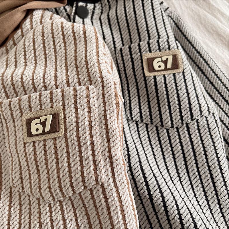 Boys' Striped Hooded Long-Sleeve Shirt - Stylish Kids Autumn & Spring Wear