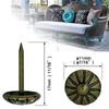 AEE4-Furniture Nails For Interior Decoration Furniture Decorative Nails Daisy Upholstery Nails Antique Brass 300PCS
