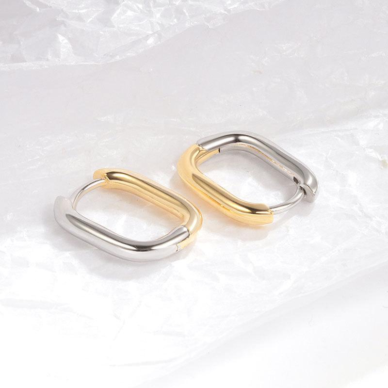 Fashion Minimalist U Shaped Hollow Geometric Hoop Earrings For Women Unique Forest Round Loop Ear Jewelry