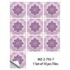 10 Pezzi Adesivi Piastrelle Mandala Boho - Decalcomanie Murali in PVC Lucido Cristallo - Murale Autoadesivo Impermeabile per Pavimento Cucina Bagno Decorazione Casa