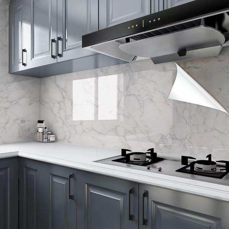 Marmor Küche Wasserdichte Aufkleber PVC Selbstklebend Ölfest Wandaufkleber für Desktop Badezimmer Renovierung Wanddeko Abnehmbar