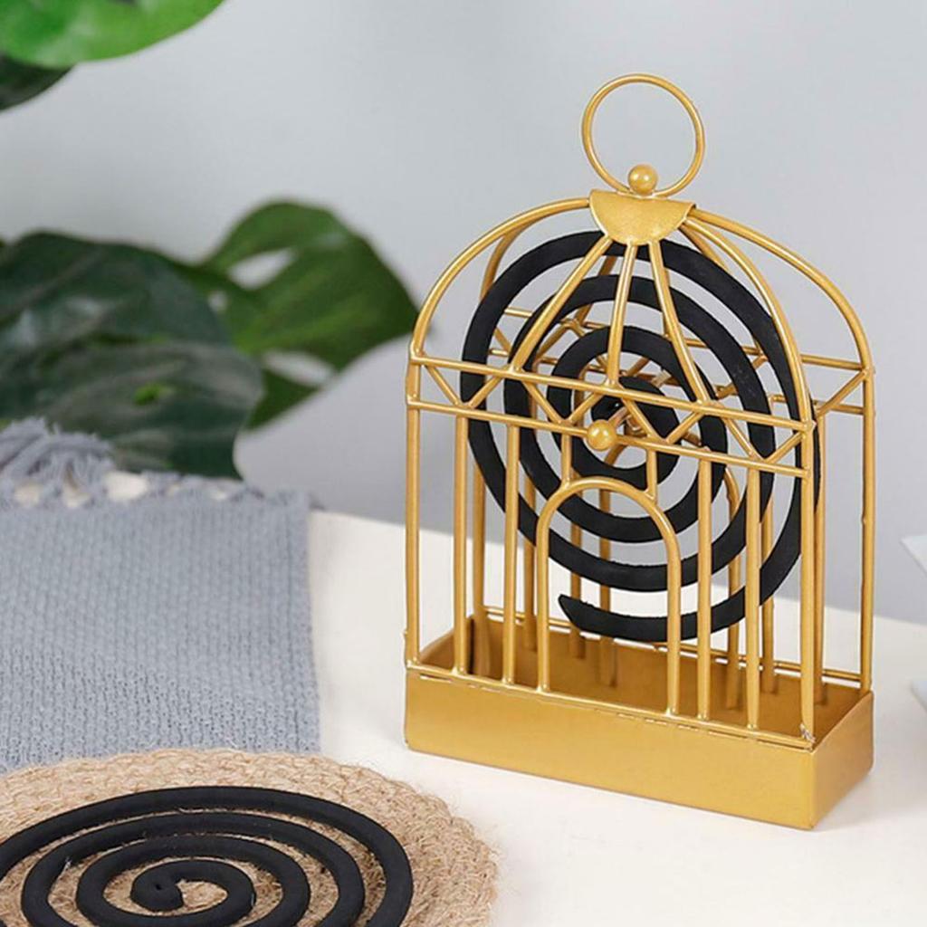 Vintage Style Mosquito Coil Holder Incense Sandalwood Mosquito Repellent Coil Holder Gold