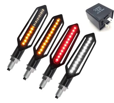 LED Laufblinker für Motorräder 4 Stück Set 2 Pin 3