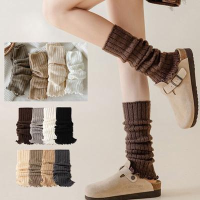 Fashion Knitting Leg Warmers Cute Sweet Warm Foot Cover Long Stockings Autumn Winter