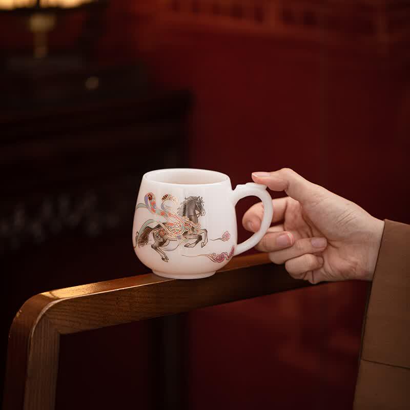 Soushi Dunhuang Dragon Egg Ceramic Tea Cup Gift Set