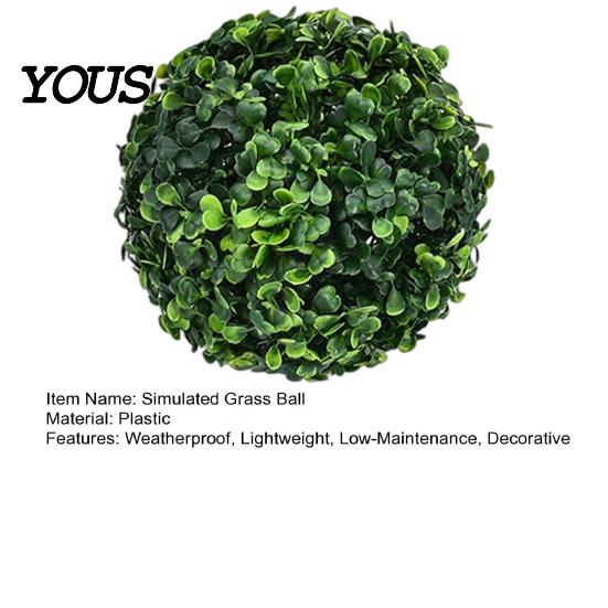 Fake Boxwood Spheres Artificial Plant Topiary Balls, Faux Topiaries Spheres, Weatherproof Greenery Grass Balls for Patio Garden Wedding Home