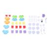 51-teiliges 3D-Eisenbahnstrecken-Set mit wiederaufladbarem USB-Rennwagen-Strecken-Set, STEM-Bausteine, einfach zu lösen und zu verstauen