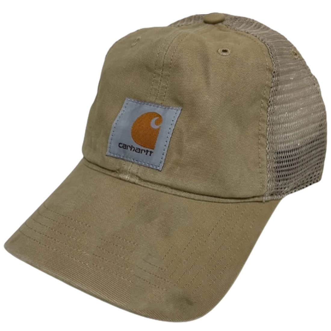 Кепка Carhartt с сетчатой задней частью из канваса, темно-хаки, один размер, для улицы, простой дизайн, 100286, (253), Размер, Колпачок,