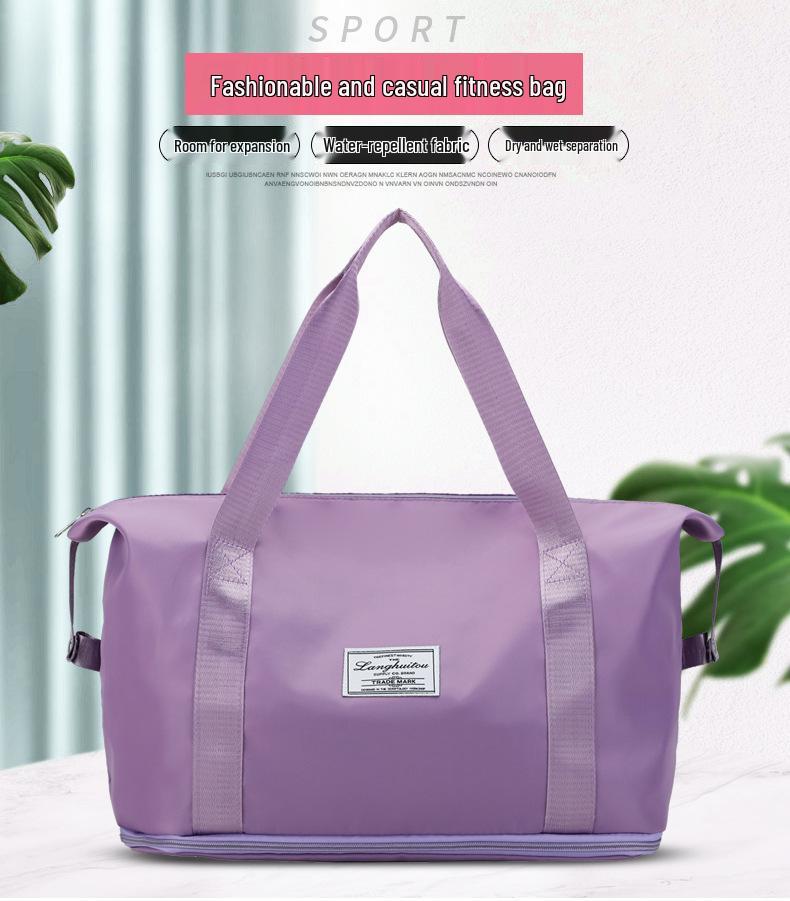 Foldable Waterproof Carry-on Travel Bag - Women's Large Capacity for Business, Fitness, and Yoga.