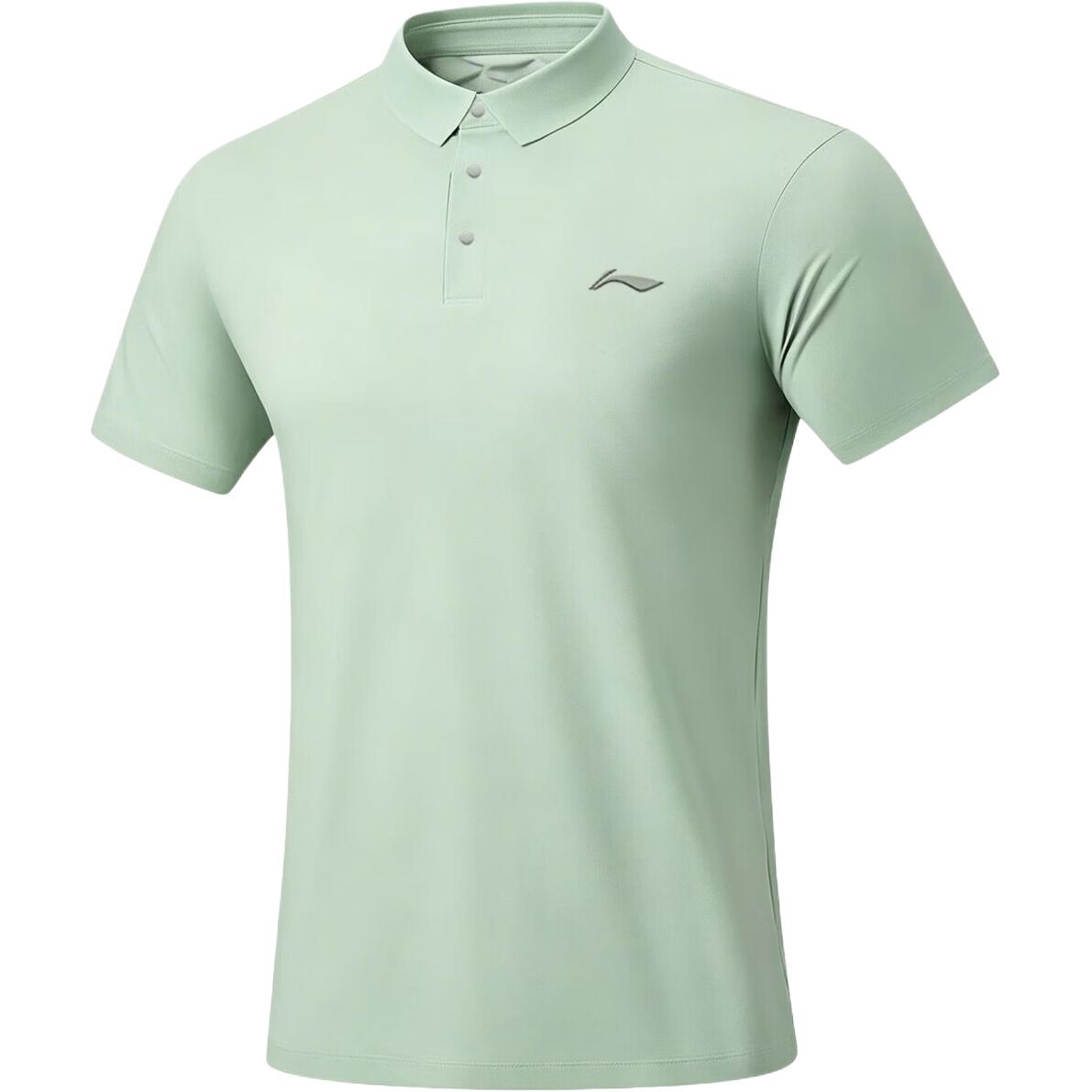 Li-Ning Simple Solid Color Versatile Casual Short Sleeve Polo Shirt Men tops APLW151-2 M