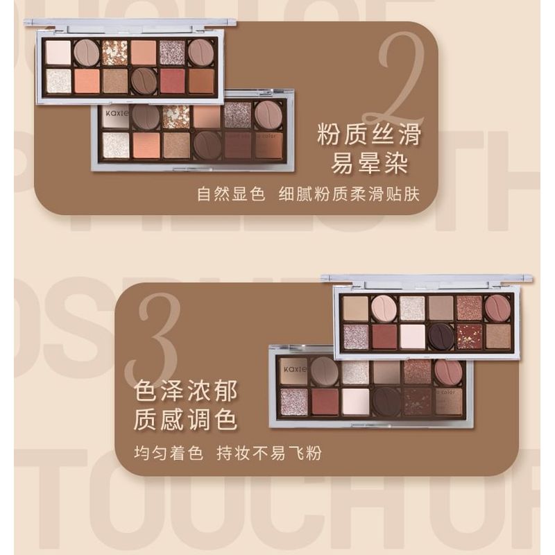Kaxier - Roasted Coffee 12-Color Eyeshadow Palette - 3 Types