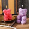 Handmade Rose Bear Scented Candle: Creative Valentine's Day or Girl's Birthday Gift, Perfect for Bedroom Decoration.