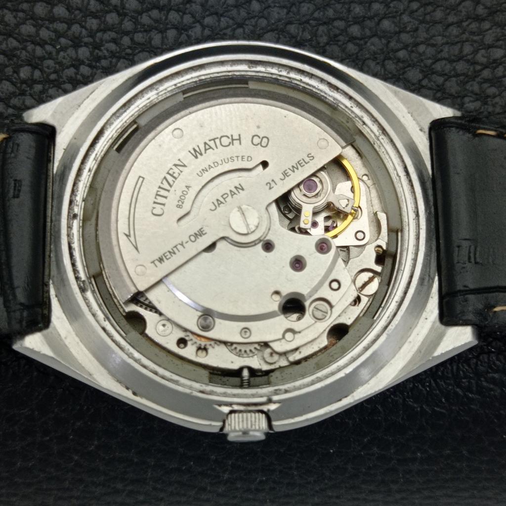 AUTOMATIC VINTAGE CITIZEN 8200 JAPAN MENS BLACK COLOR DIAL WATCH A702125-5 R208-a702125