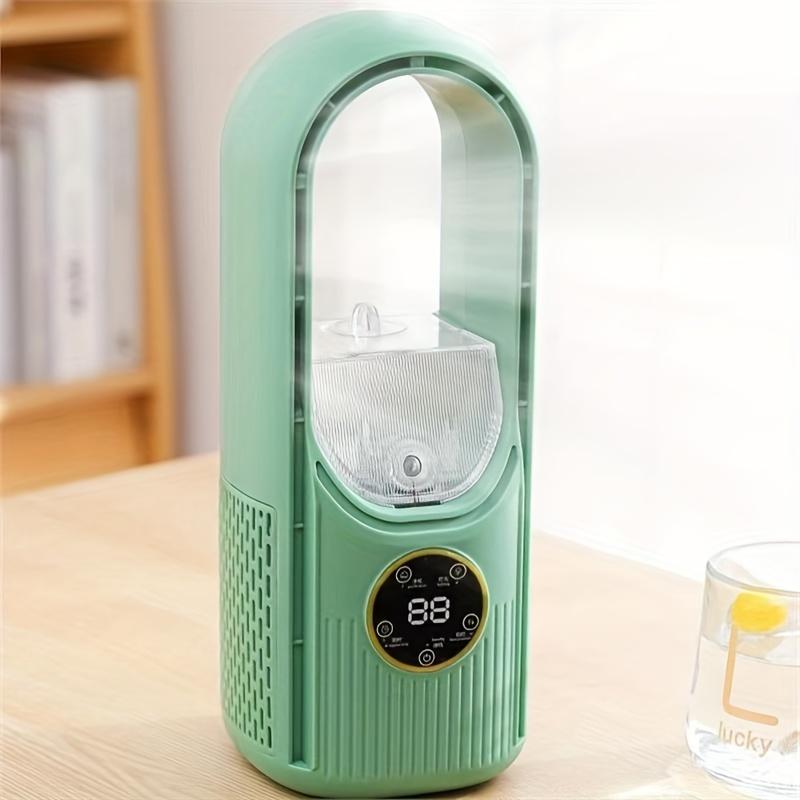 USB Powered Bladeless Fan With Mist Spray Night Light Quiet Cooling Desktop Fan For Home Office Dorm Use