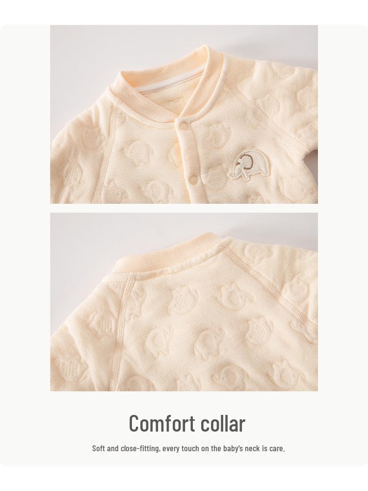 Warm Cotton Padded Baby Jumpsuit for Winter and Spring
