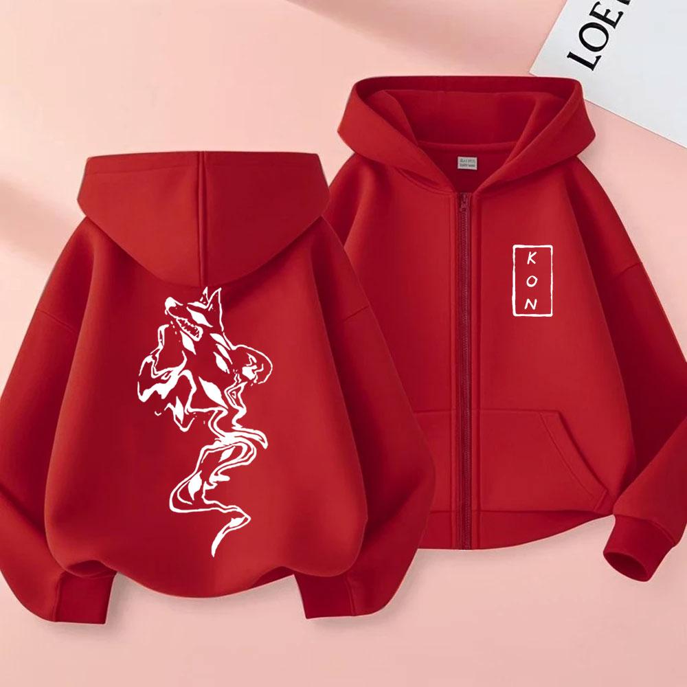 Anime Chainsaw Man Reißverschluss-Hoodie Hayakawa Aki Fuchs Teufel Kon Grafik Reißverschlussjacke Herren Damen Manga Mode Übergroße Hoodies